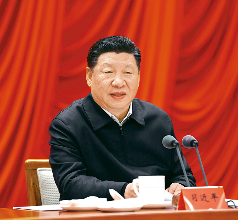 　　2019年1月21日，省部级主要领导干部坚持底线思维着力防范化解重大风险专题研讨班在中央党校开班。中共中央总书记、国家主席、中央军委主席习近平在开班式上发表重要讲话。 新华社记者 饶爱民/摄